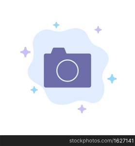 Camera, Image, Photo, Basic Blue Icon on Abstract Cloud Background