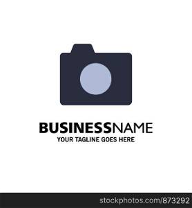 Camera, Image, Photo, Basic Business Logo Template. Flat Color