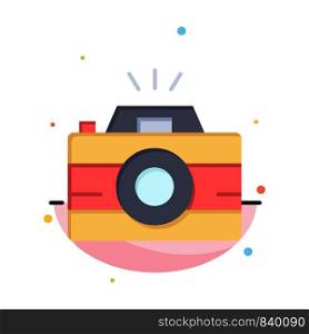Camera, Image, Photo, Photography Business Logo Template. Flat Color