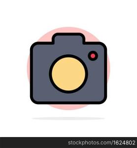 Camera, Image, Photo, Picture Abstract Circle Background Flat color Icon