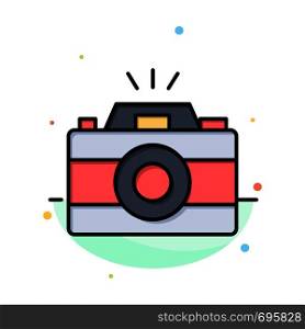 Camera, Image, Photo, Picture Abstract Flat Color Icon Template