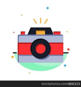 Camera, Image, Photo, Picture Abstract Flat Color Icon Template