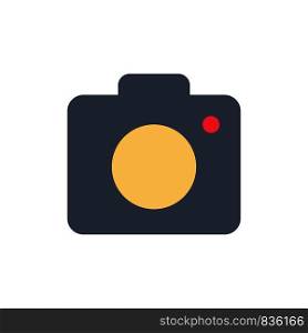 Camera, Image, Photo, Picture Flat Color Icon. Vector icon banner Template