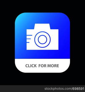 Camera, Image, Photo, Picture Mobile App Button. Android and IOS Glyph Version