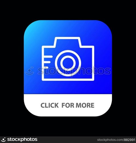 Camera, Image, Photo, Picture Mobile App Button. Android and IOS Line Version