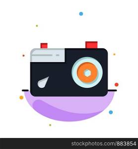 Camera, Image, Picture, Photo Abstract Flat Color Icon Template