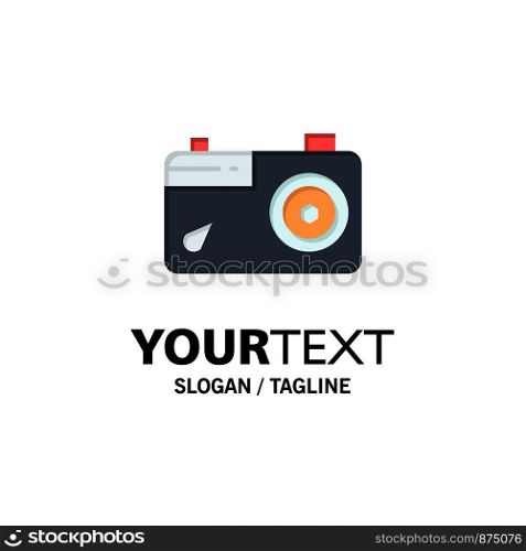 Camera, Image, Picture, Photo Business Logo Template. Flat Color