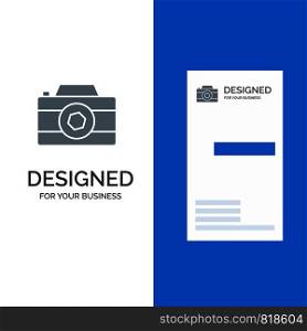 Camera, Image, Picture, Photo Grey Logo Design and Business Card Template