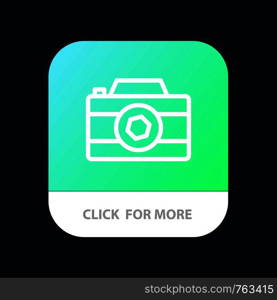 Camera, Image, Picture, Photo Mobile App Button. Android and IOS Line Version