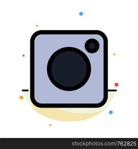 Camera, Instagram, Photo, Social Abstract Flat Color Icon Template