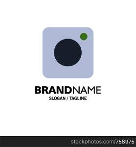 Camera, Instagram, Photo, Social Business Logo Template. Flat Color