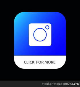 Camera, Instagram, Photo, Social Mobile App Button. Android and IOS Glyph Version