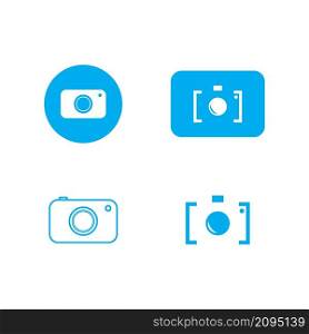 Camera lens icon vector illustration logo design.