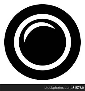 Camera lens photo equipment icon black color vector illustration flat style simple image