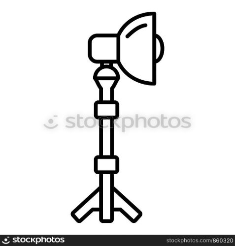 Camera light lamp icon. Outline camera light lamp vector icon for web design isolated on white background. Camera light lamp icon, outline style