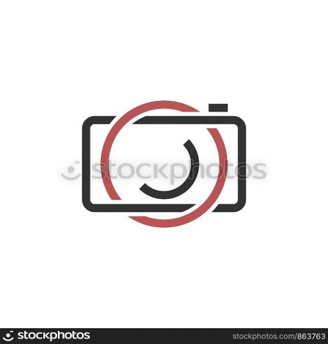 Camera Line Logo Template Illustration Design. Vector EPS 10.