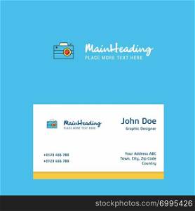 Camera logo Design with business card template. Elegant corporate identity. - Vector