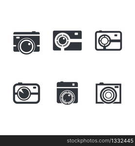 Camera logo template vector icon