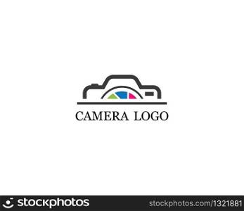 Camera logo template vector icon illustation design