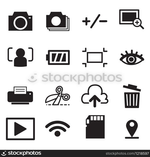 Camera mode icons illustration symbol Vector