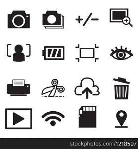 Camera mode icons illustration symbol Vector