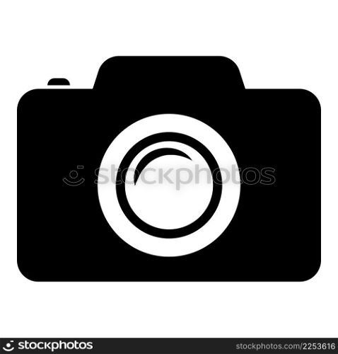 Camera photo icon black color vector illustration image flat style simple. Camera photo icon black color vector illustration image flat style
