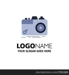 Camera, photography, capture, photo, aperture Flat Color Icon Vector