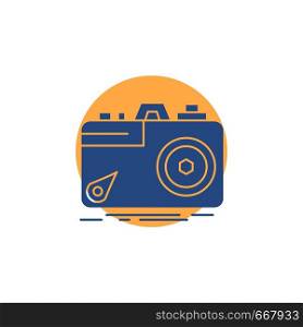 Camera, photography, capture, photo, aperture Glyph Icon.. Vector EPS10 Abstract Template background