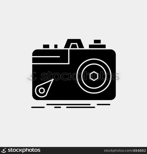 Camera, photography, capture, photo, aperture Glyph Icon. Vector isolated illustration. Vector EPS10 Abstract Template background