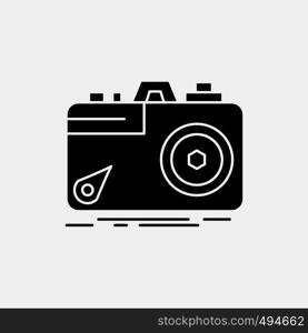 Camera, photography, capture, photo, aperture Glyph Icon. Vector isolated illustration. Vector EPS10 Abstract Template background