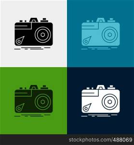 Camera, photography, capture, photo, aperture Icon Over Various Background. glyph style design, designed for web and app. Eps 10 vector illustration. Vector EPS10 Abstract Template background