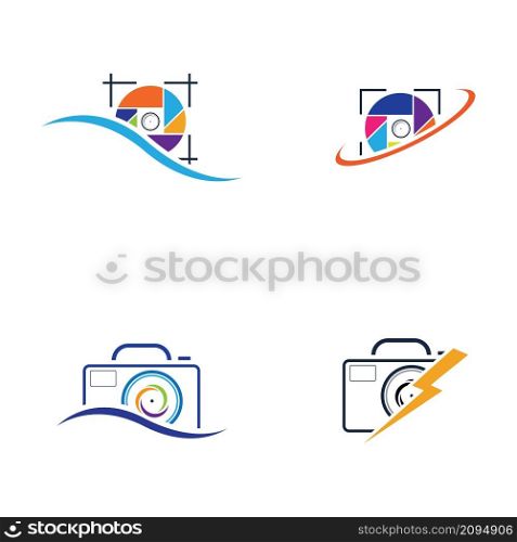 camera photography logo set design template