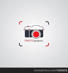 camera photography logo template theme vector art illustration. photography logo template theme