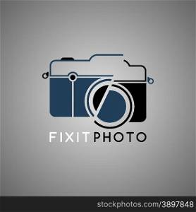 camera photography theme vector graphic art design illustration. camera photography theme