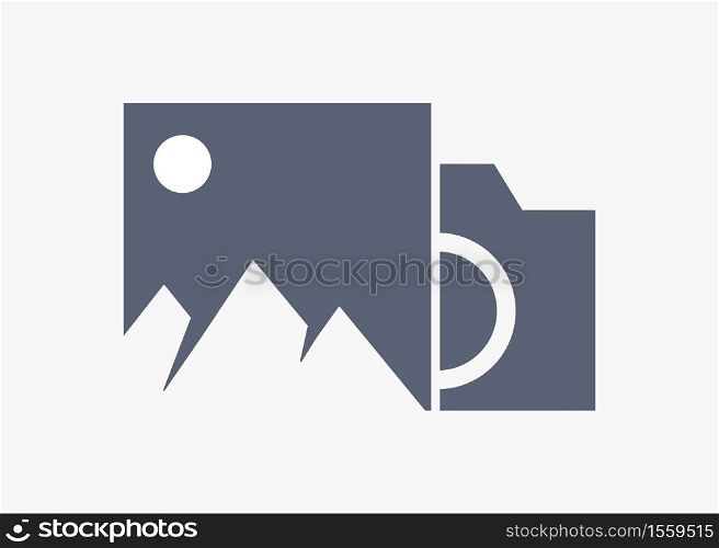 Camera photography with image symbol. Logo camera with photo vector icon design template. Vector EPS10.. Camera photography with image symbol. Logo camera with photo vector icon design template.