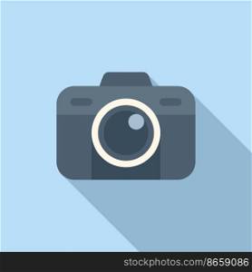 Camera privacy icon flat vector. Data protect. Safe personal. Camera privacy icon flat vector. Data protect