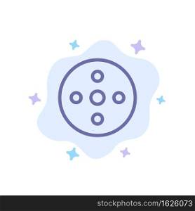 Camera Reel, Footage, Reel, Storage Blue Icon on Abstract Cloud Background
