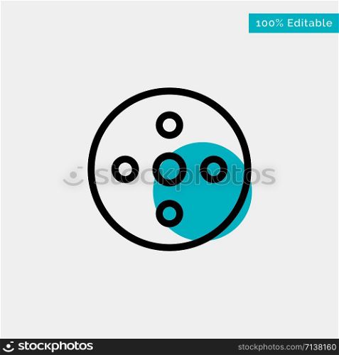 Camera Reel, Footage, Reel, Storage turquoise highlight circle point Vector icon
