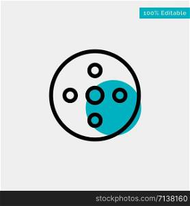 Camera Reel, Footage, Reel, Storage turquoise highlight circle point Vector icon