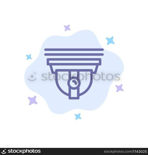 Camera, Security, Secure, Cam Blue Icon on Abstract Cloud Background