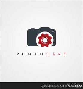camera service photography care icon sign logotype. camera service photography care icon sign logotype theme vector art illustration
