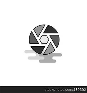 Camera shutter Web Icon. Flat Line Filled Gray Icon Vector