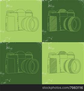 camera theme vector graphic art design illustration. camera theme