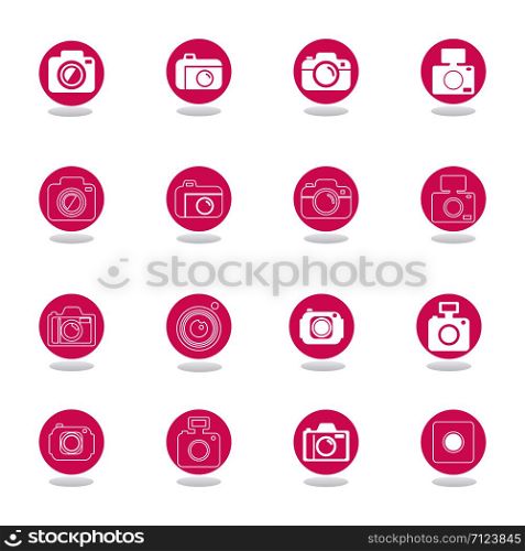 camera vector icon and symbol