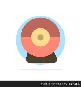 Camera, Webcam, Security Abstract Circle Background Flat color Icon
