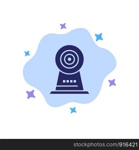 Camera, Webcam, Security, Hotel Blue Icon on Abstract Cloud Background