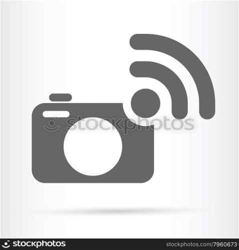 camera wireless symbol icon vector illustration