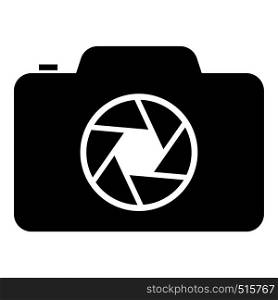 Camera with focus of lens concept icon black color vector illustration flat style simple image