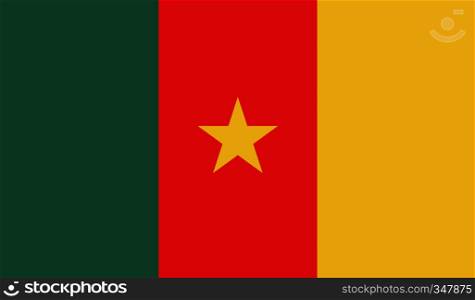 Cameroon flag image for any design in simple style. Cameroon flag image