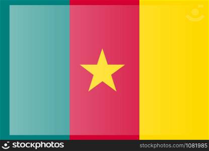 Cameroon flag, official colors and proportion correctly. National Cameroon flag.